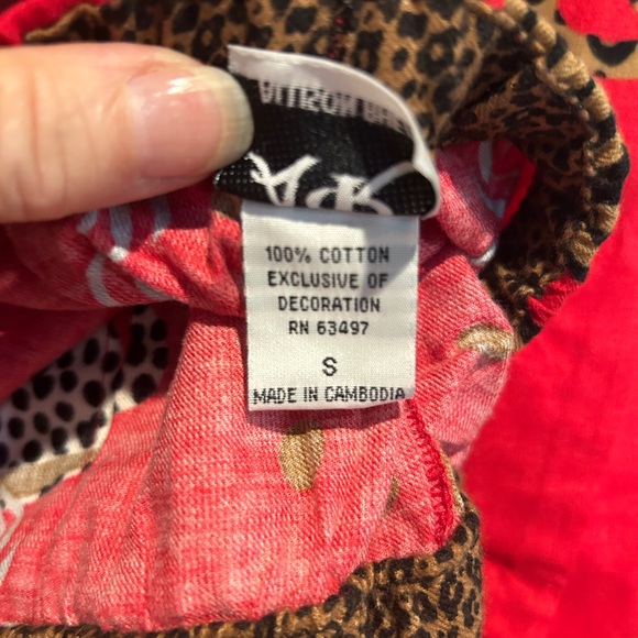 Never worn pajama set, robe-one size fits most, bottom S. Flannel coffee design - Picture 4 of 9